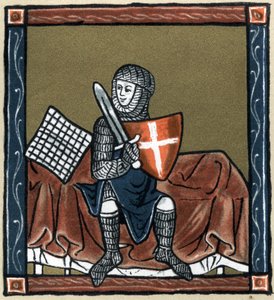 Artussage: der Ritter Gawain auf dem magischen Bett. In „Geschichte der französischen Literatur“ von Hermann Suchier von Unknown artist