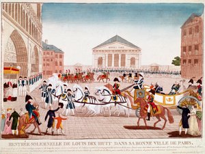 Ludwig XVIII. kommt in Notre Dame an, Paris, 3. Mai 1814