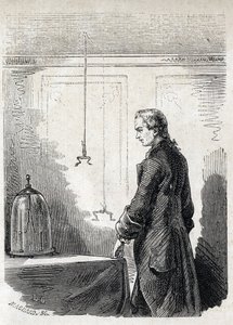 Luigi Galvani verursacht Froschkontraktionen durch Blitzableiter-Elektrizität - LUIGI GALVANI (1737-1798) italienischer Arzt und Physiker. Verursacht Kontraktionen in einem Frosch mit Elektrizität aus einer Gewitterwolke