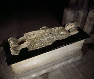 Liegende Marmorstatue von Karl I. von Anjou oder Karl von Sizilien (1227-1285), König von Neapel und Sizilien. Basilika von Saint Denis von Unknown artist