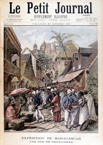 Madagaskar-Expedition: eine Straße in Tananarive - in „Le Petite Journal“ vom 27.11.1895
