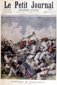 Madagaskar-Expedition: Einnahme eines Hova-Lagers - in „Le Petit Journal“ vom 02/06/1895