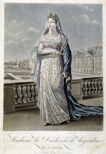 Madame die Herzogin von Angoulême (Marie Thérèse oder Madame Royale) von Unknown artist
