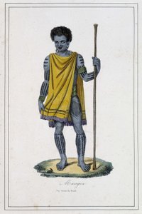 Mangia - in „Die verschiedenen Völker der Erde“ von Pater Paul Jonhanneaud, Librairie des Bons livres von Unknown artist
