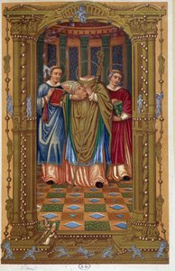Martyrium des Heiligen Denis (hält seinen Kopf in den Armen), nach einem Dokument aus dem 16. Jahrhundert von Unknown artist