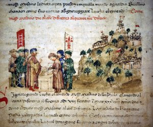 Mastino II de la Scala schenkt der Stadt Florenz viel Land von Lucca, um 1300 - in 