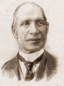 Mitglieder der Académie Française im Jahr 1895: Porträt von Édouard Hervé (1835-1899), französischer Journalist und Politiker.