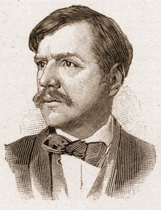 Mitglieder der Académie Française im Jahr 1895: Porträt von Paul Bourget, französischer Schriftsteller.
