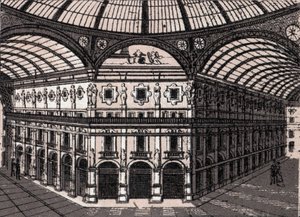 Mailand, Italien: Blick auf die Galleria Vittorio Emanuele. in „Die Welt illustriert 168 Ansichten“. Undatiert (spätes 19. Jahrhundert) von Unknown artist
