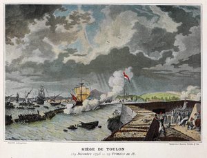 Seeschlacht: Belagerung von Toulon am 19.12.1793 - in „Die Seeschlachten Napoleons“ von Unknown artist