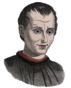 Niccolo di Bernardo dei Machiavelli (1469-1527) italienischer Historiker, Politiker, Diplomat, Philosoph, Humanist und Schriftsteller der Renaissance - Porträt von Niccolo di Bernardo dei Machiavelli