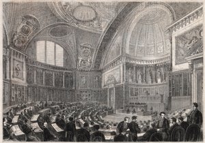 Eröffnung der Sitzung des Senats und Aufnahme von General Charles Cousin Montauban (1796-1878), Viscount de la Gueronniere et de Forcade, 2. Dezember von Unknown artist