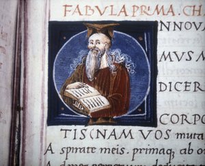 Ovid in einer Handschrift des 15. Jahrhunderts. Stadtbibliothek von Rimini