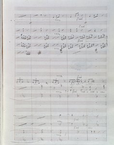 Seite der Partitur für Waverley Opus 1, Ouvertüre von Hector Berlioz von Unknown artist