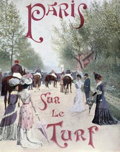 Paris, auf der Rennbahn, Ende des 19. Jahrhunderts von Unknown artist