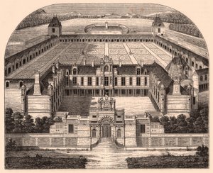 Perspektivische Ansicht des Château d