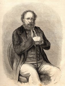 Pierre Joseph Proudhon (1809 - 1865). Französischer sozialistischer Theoretiker, Vorläufer des Anarchismus. Gravur von 1865. Bianchetti-Sammlung
