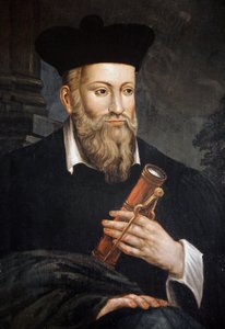 Porträt von Michel de Nostre-Dame (Nostradamus), Astrologe (1503-1566), Detail, Maison de Nostradamus, Salon de Provence, Bouches du Rhône von Unknown artist