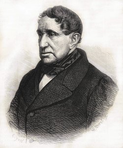 Porträt von Achille Léonce Victor Charles de Broglie (1785 - 1870), Herzog von Broglie. Gravur des 19. Jahrhunderts