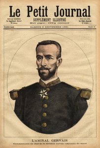 Porträt von Admiral Gervais (1837-1921), Oberbefehlshaber der Nordseeflotte. Gravur in „Le petit journal“ 5/09/1891. Selva-Sammlung