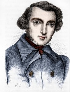 Porträt von Alexis de Tocqueville (1805 - 1859), französischer Historiker und Politiker. Gravur aus dem 19. Jahrhundert. von Unknown artist