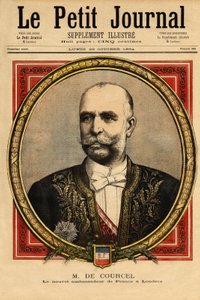 Porträt von Alphonse Chodron de Courcel (1835-1919), französischer Politiker, diplomatische Karriere, in Deutschland (1881-1886) und im Vereinigten Königreich (1894-1898), Präsident des Verwaltungsrats der Paris-Orleans-Eisenbahnen und Mitglied der Akademi