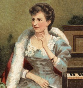 Porträt von Annette Essipoff [Anna Essipova], russische Pianistin [1851-1914]