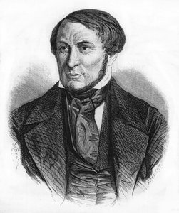 Porträt von Auguste Barbier (1805 - 1882), französischer Schriftsteller. Gravur von 1870