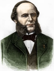 Porträt von Auguste Pouyer-Quertier (Pouyer Quertier) (1820 - 1891). Gravur aus dem späten 19. Jahrhundert von Unknown artist