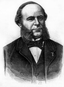 Porträt von Auguste Pouyer-Quertier (1820 - 1891). Gravur aus dem Ende des 19. Jahrhunderts in „Histoire de France“ von H. Martin