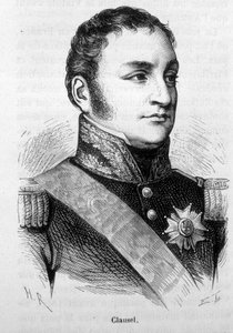 Porträt von Bertrand Clausel (oder Clauzel) (1772 - 1842). Gravur aus dem späten 19. Jahrhundert in „Histoire de France“ von H. Martin.