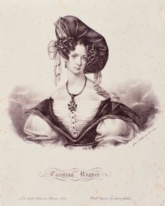 Porträt von Caroline Ungher (Gravur) von Unknown artist