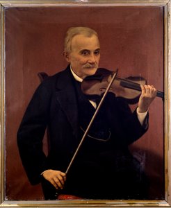 Porträt von Cesare Emiliani, italienischer Geiger