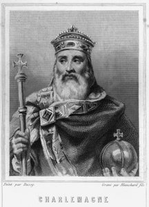 Porträt von Karl dem Großen (742 - 814), König von Frankreich - in „Histoire des Français“ von Lavallée, Gravur, sd von Unknown artist
