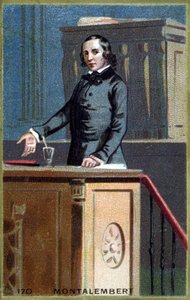 Porträt von Charles Forbes, Graf von Montalembert (1810 - 1870), französischer Journalist und Politiker. Chromolithografie des späten 19. Jahrhunderts