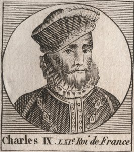 Porträt von Karl IX. (1550-1574), König von Frankreich - Karl IX. König von Frankreich von 1560 bis 1574 - Gravur aus „Instruction sur l
