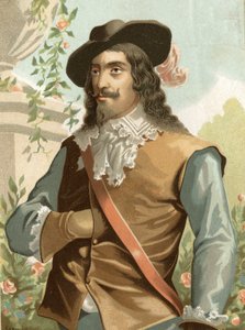Porträt von Charles I. Stuart (1600-1649), König von England, Schottland, Irland nach „Hombres y Mujeres celebres“. Barcelona 1877. von Unknown artist