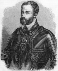 Porträt von Karl V. (1500-1558), Kaiser des Heiligen Römischen Reiches von 1519 bis 1556. Gravur des 19. Jahrhunderts.