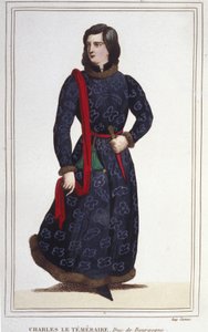 Porträt von Karl der Kühne (1433-1477), Herzog von Burgund. Gravur von 1830