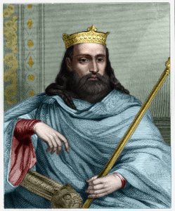 Porträt von Chlothar I. (497 - 561), König von Neustrien und König der Franken - in „Histoire des Français“ von Lavallée, Gravur, undatiert.