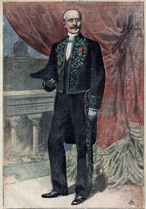 Porträt von Graf Albert de Mun (1841-1914), ein französischer Politiker, Essayist und Militär, bei seinem Eintritt in die Académie Française am 10. März 1898.