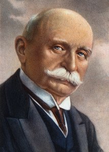 Porträt von Graf Von Zeppelin (1838-1917), deutscher Industrieller, der sich dem Bau von Starrluftschiffen widmete