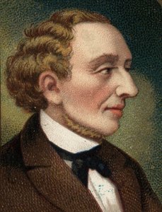 Porträt des dänischen Schriftstellers und Dichters Hans Christian Andersen (1805-1875).