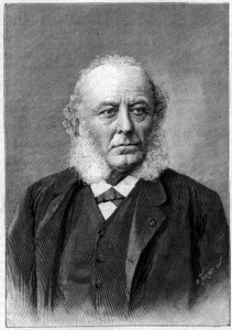 Porträt von Dr. Aristide Verneuil (1823-1895), französischer Chirurg, Mitglied der Akademie der Wissenschaften und der Akademie der Medizin. Stich in „La Nature: revue des sciences et de leurs Anwendungen in den Künsten und der Industrie“ vom 22. Juni 1895