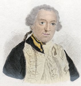 Porträt von Edward Boscawen (1711-1761), englischer Admiral und Politiker. Gravur des 19. Jahrhunderts