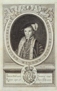 Porträt von Edward VI. in „Historia Reformationis Ecclesiae Anglicanae...“, Genf von Unknown artist