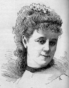 Porträt von Emilie Broisat (1848-1929), französische Schauspielerin, Mitglied der Comédie-Française. Gravur in „Le Monde Illustré“ Nr. 1168 vom 16. August 1879 von Unknown artist
