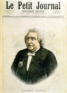 Porträt von Ernest Renan im Akademikergewand - in „Le Petit Journal“ vom 22.10.1892