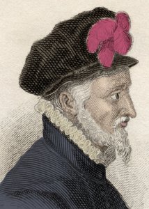 Porträt von Fadrique Alvarez de Toledo y Enriquez de Guzman (1537-1583), genannt Don Fadrique, vierter Herzog von Alba, Herzog von Huescar, Marquis von Coria und Großkomtur des Ordens von Calatrava. Gravur des 19. Jahrhunderts