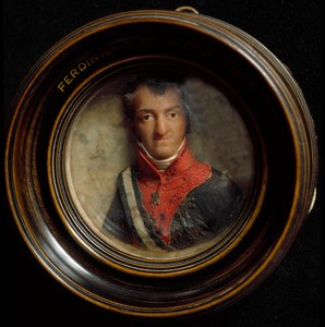 Porträt von Ferdinand I. von Bourbon oder Ferdinand IV. (1751-1825), König von Neapel. Wachsskulptur. Florenz, Museo Nazionale del Bargello von Unknown artist
